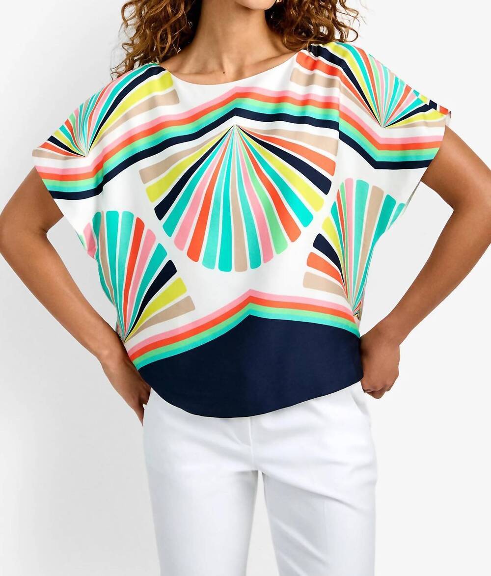 NEW TRINA TURK breezy top in multi
